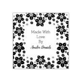 愛かわいらしで作った東洋花 ラバースタンプ (インプリント)