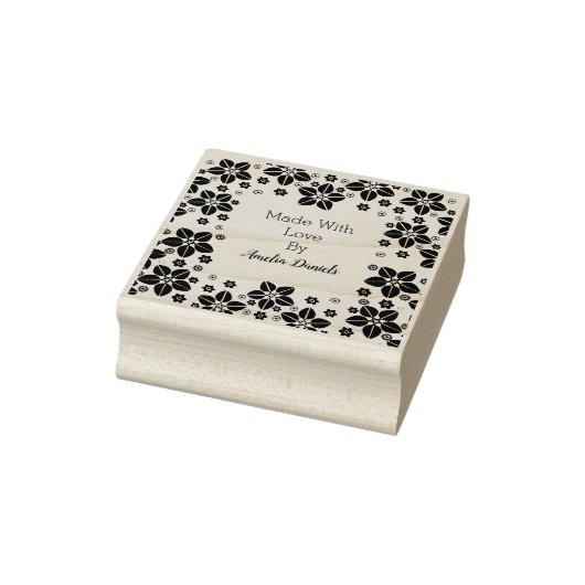 愛かわいらしで作った東洋花 ラバースタンプ (スタンプ)