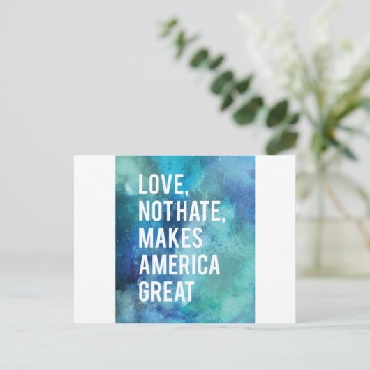 愛かわいらしは憎しみではないアメリカは水素晴らし泡 ポストカード (スタンド正面)