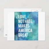 愛かわいらしは憎しみではないアメリカは水素晴らし泡 ポストカード (正面/裏面)