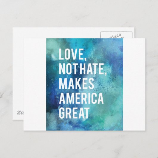 愛かわいらしは憎しみではないアメリカは水素晴らし泡 ポストカード (正面/裏面)