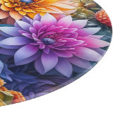 愛かわいらしアカラフルート花 カッティングボード (角)