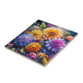 愛かわいらしアカラフルート花 タイル (側面)