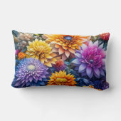 愛かわいらしアカラフルート花 ランバークッション (裏面)
