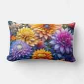 愛かわいらしアカラフルート花 ランバークッション (正面)