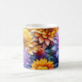 愛かわいらしカラフルアの花パーソナライズされた コーヒーマグカップ (中央)
