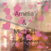 愛かわいらしハートパーソナライズされた ウィンドウサイン (シート2)