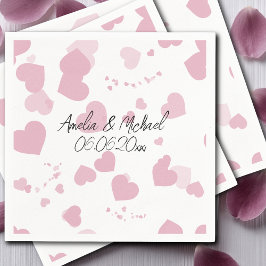 愛かわいらしハートパーソナライズされた スタンダードカクテルナプキン