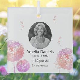 愛かわいらし心の記憶のダンデオン時計 ガラスオーナメント