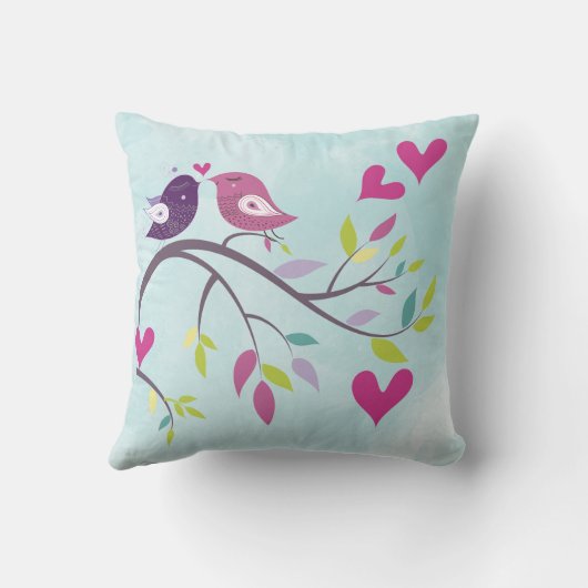 愛かわいらし鳥バレンタイン枕 クッション (裏面)