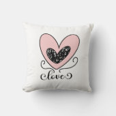 愛かわいモダンいハートハッピーヴァレンティーンズデイギフト クッション (正面)