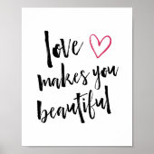 愛があなたを美しいアートプリント ポスター (正面)