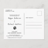 愛があればそれで十分 あと犬もね 結婚式のお知らせ 案内ポストカード (裏面)