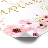 愛があればそれで十分　カップケーキのウェディングサイン ポスター (角)