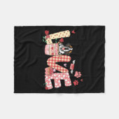 愛があればそれで十分 セントバーナードとコーヒー ヴェール フリースブランケット (正面(横))