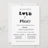 愛があればそれで十分 & ピザのリハーサルディナー 招待状 (正面)