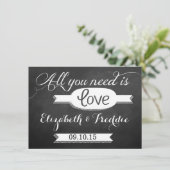愛があればそれで十分 - ブラックボード ウェディングコレクション エンクロージャーカード (スタンド正面)