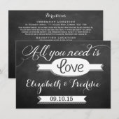 愛があればそれで十分 - ブラックボード ウェディングコレクション エンクロージャーカード (正面/裏面)