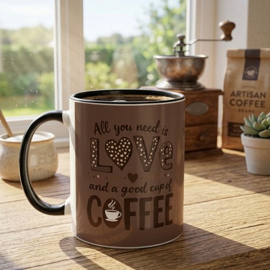 愛があれば、あとはコーヒーさえあればいい。 マグカップ