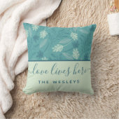 愛がここに住んでいる 家族名 クッション (ブランケット)