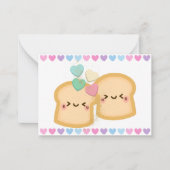 愛がこもったパン教室バレンタイン子供用 ノートカード (正面)
