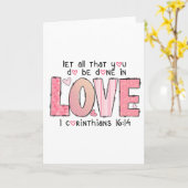 愛がすべてのあなたがしたことを許す 聖書の詩篇 バレンタインC カード (黄色い花)