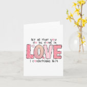 愛がすべてのあなたに バレンタイン聖書の詩 カード (黄色い花)