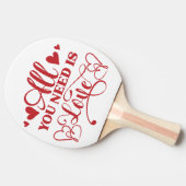 愛がすべて タイポグラフィーピンポンパドル 卓球ラケット (横)