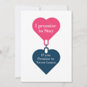 愛がずっと続くことを約束する、あなたが決して離れないことを約束してくれたら。 シーズンカード (正面)