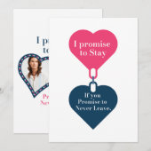 愛がずっと続くことを約束する、あなたが決して離れないことを約束してくれたら。 シーズンカード (正面/裏面)