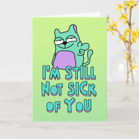 愛がまだ飽きてない、恋愛詩 カード (黄色い花)