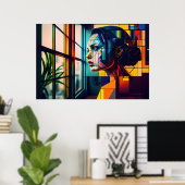 愛がアートとして生み出した謎の女モダン性 ポスター (ホームオフィス)