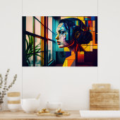 愛がアートとして生み出した謎の女モダン性 ポスター (キッチン)