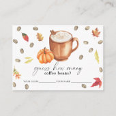 愛がカボチャを醸造しているコーヒー豆の数 エンクロージャーカード (正面)