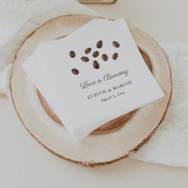 愛がコーヒーになる 男女共用 ブライズシャワー スタンダードカクテルナプキン