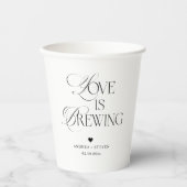 愛がコーヒーに注がれる ウェディングコーヒー 紙コップ (正面)