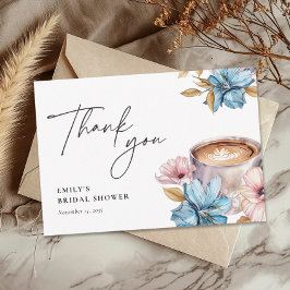 愛がコーヒーをブレンドする ブライダルシャワー サンキューカード