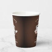 愛がコーヒーをブレンド ウェディングギフト 紙コップ (左)