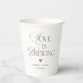 愛がコーヒーをブレンド ウェディングコーヒー 紙コップ (正面)