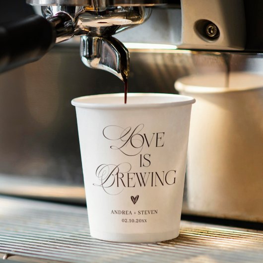 愛がコーヒーをブレンド ウェディングコーヒー 紙コップ