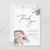 愛がコーヒーを淹れる ブライダルシャワー サンキューカード (正面)