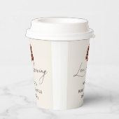 愛がコーヒー豆をブレンドする ブライダルシャワー 紙コップ (右)