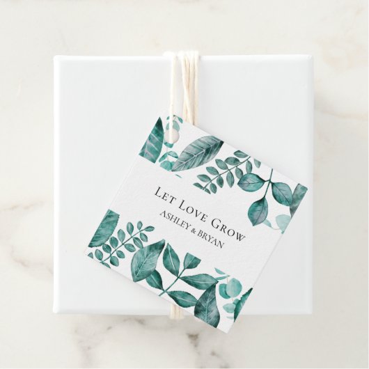 愛がティール（緑がかった色）のエレガント緑を育て結婚る フェイバータグ (インサイチュ)