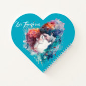 愛がハート型を変換 ノートブック (裏面)