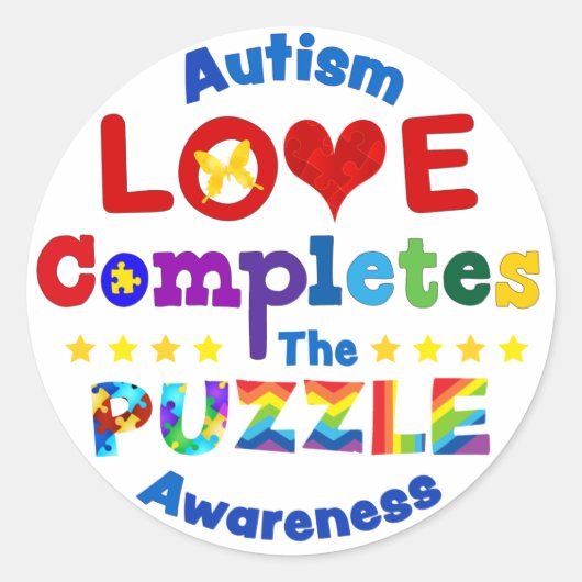 愛がパズル ラウンドシール (正面)