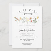 愛がフローラの赤エレガントちゃんシャワーを増やす 招待状 (正面)