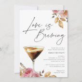 愛がブライダルエレガントシャワーの招待状を醸造 招待状 (正面)