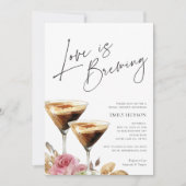 愛がブライダルエレガントシャワーの招待状を醸造 招待状 (正面)