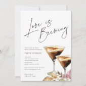 愛がブライダルエレガントシャワーの招待状を醸造 招待状 (正面)