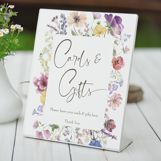 愛がボホの山花贈答用テーブルを咲いている 台座サイン